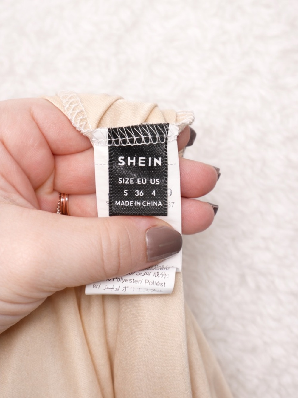 White Lace Floral Dress Open Back Boho Mini Sheer Nude Lined Size Small - Picture 4 of 4